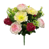 38Cm Pink Poppy Rose Blossom Foliage flower bush