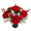 25cm Velvet Rose Pine Berry Cone Grave Pot