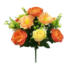 38Cm Orange Poppy Rose Blossom Foliage flower bush