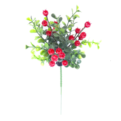 23cm Red Berry Eucalyptus Decoration Pick