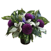 25Cm Purple Chrysanthemum Liatris Foliage Grave Pot