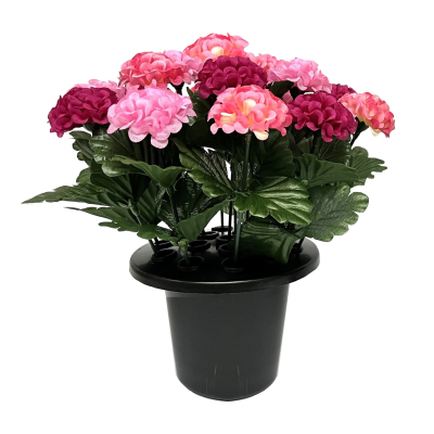 25Cm Pink Mini Chrysanthemum Grave Pot
