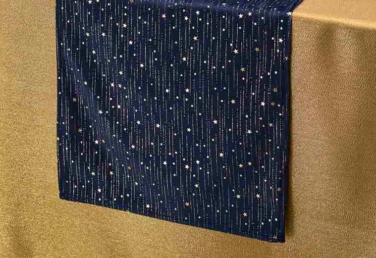 Falling stars runner blue 32x220cm