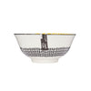 KitchenCraft Moroccan Style Yellow Stripe Ceramic Bowl 16cm