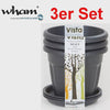 Wham Vista Set of 315cm Planters with Saucers Graphite