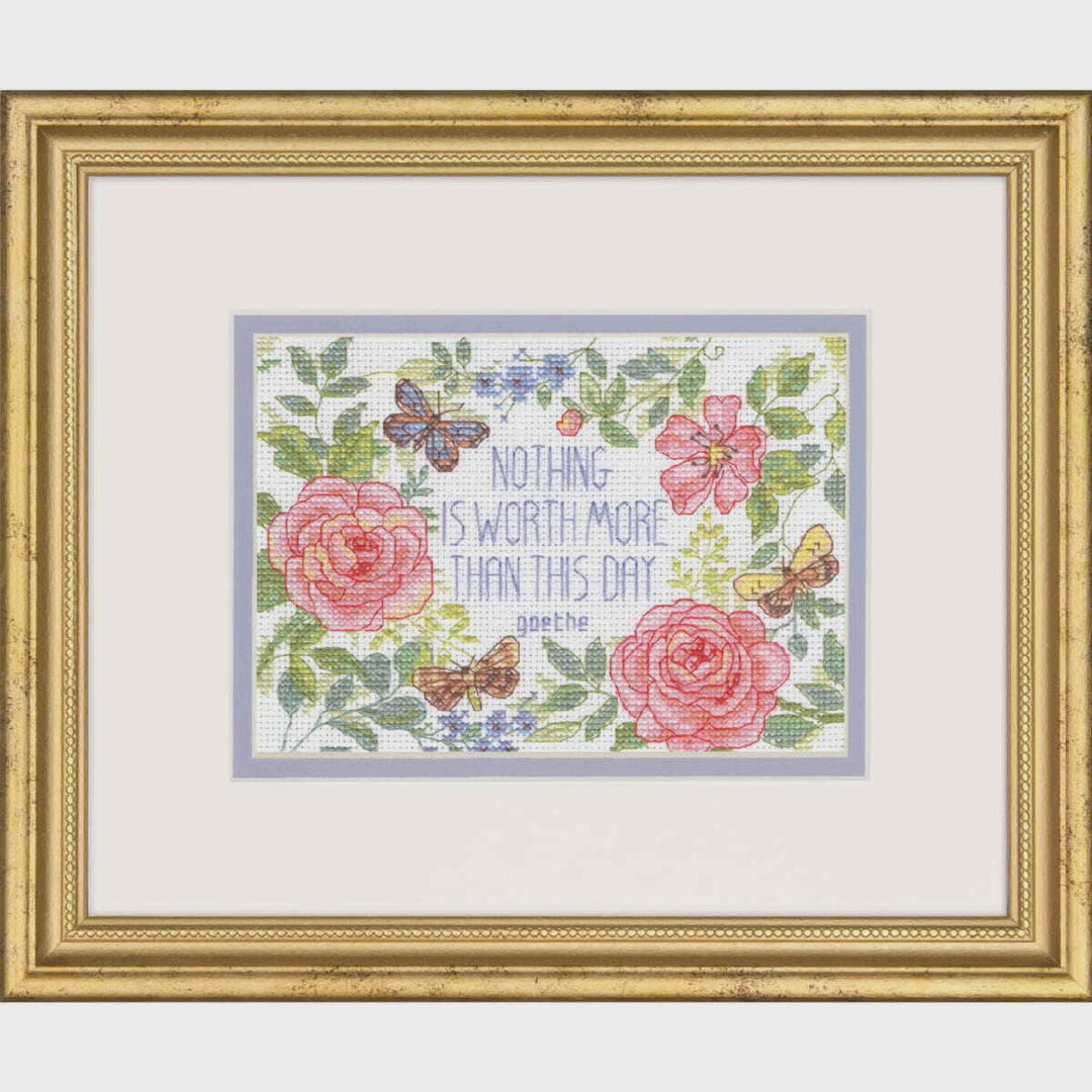 Counted Cross Stitch Kit: This Day Verse
