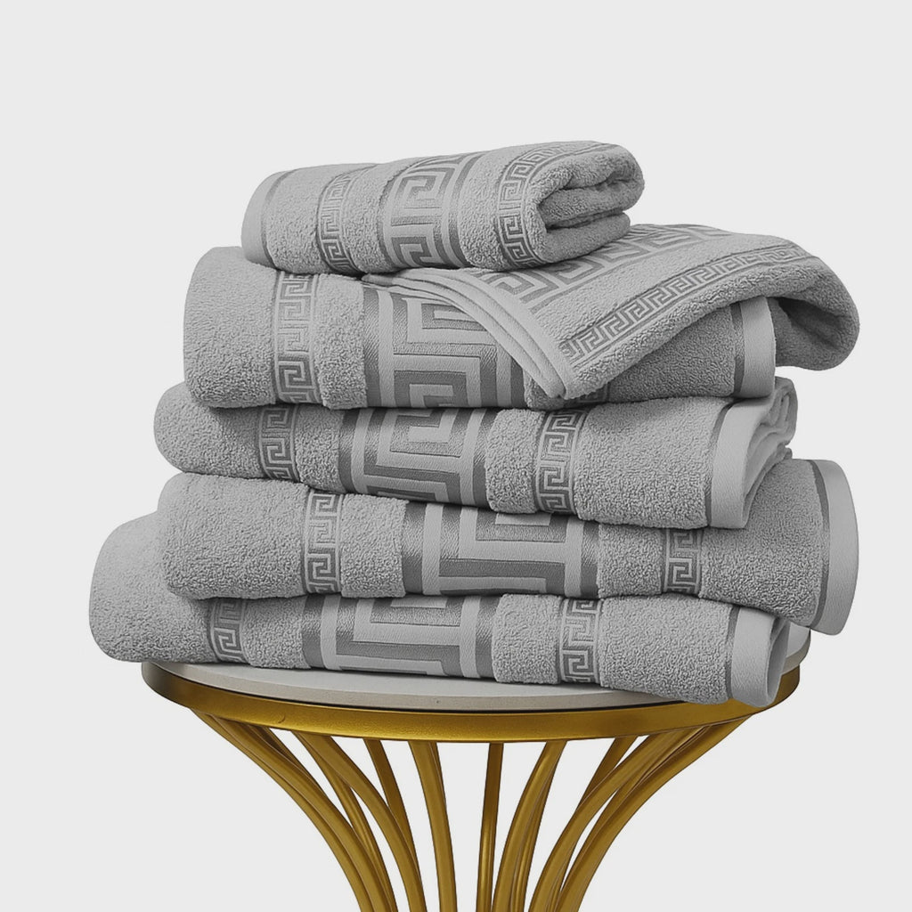 Gaveno Cavaila Towel Bale Set 500 GSM 8 Piece Towel Set Grey