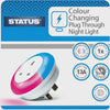 Status Dusk to Dawn Sensor Colour Changing LED Auto Night Light Plug Through