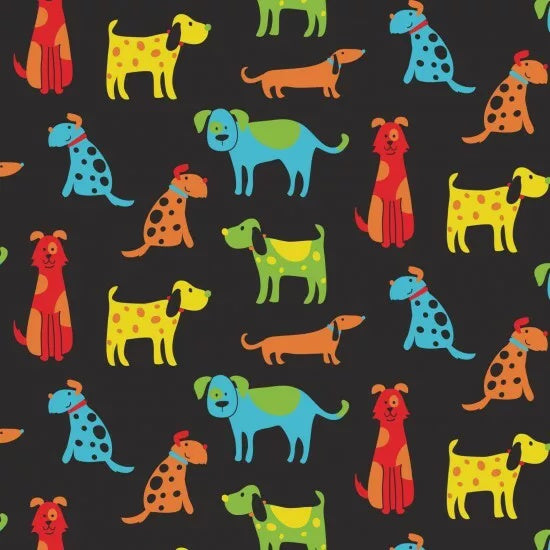 Nutex Happy Paws Dogs 89980-103 Fat Quarters 50x55cm