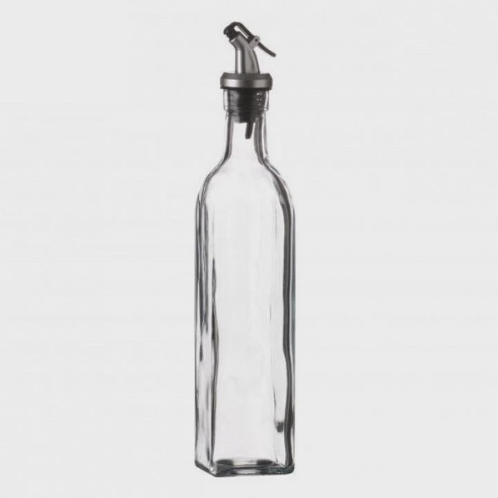 Glass Oil Bottle Slim Design 500ml