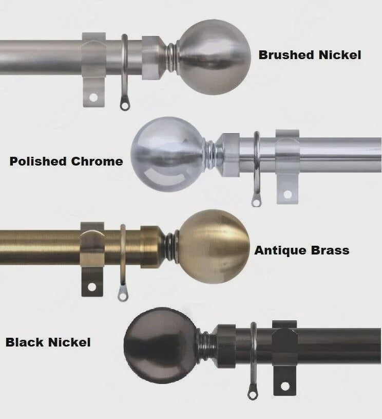Extensis extendable curtain pole with ball finials
