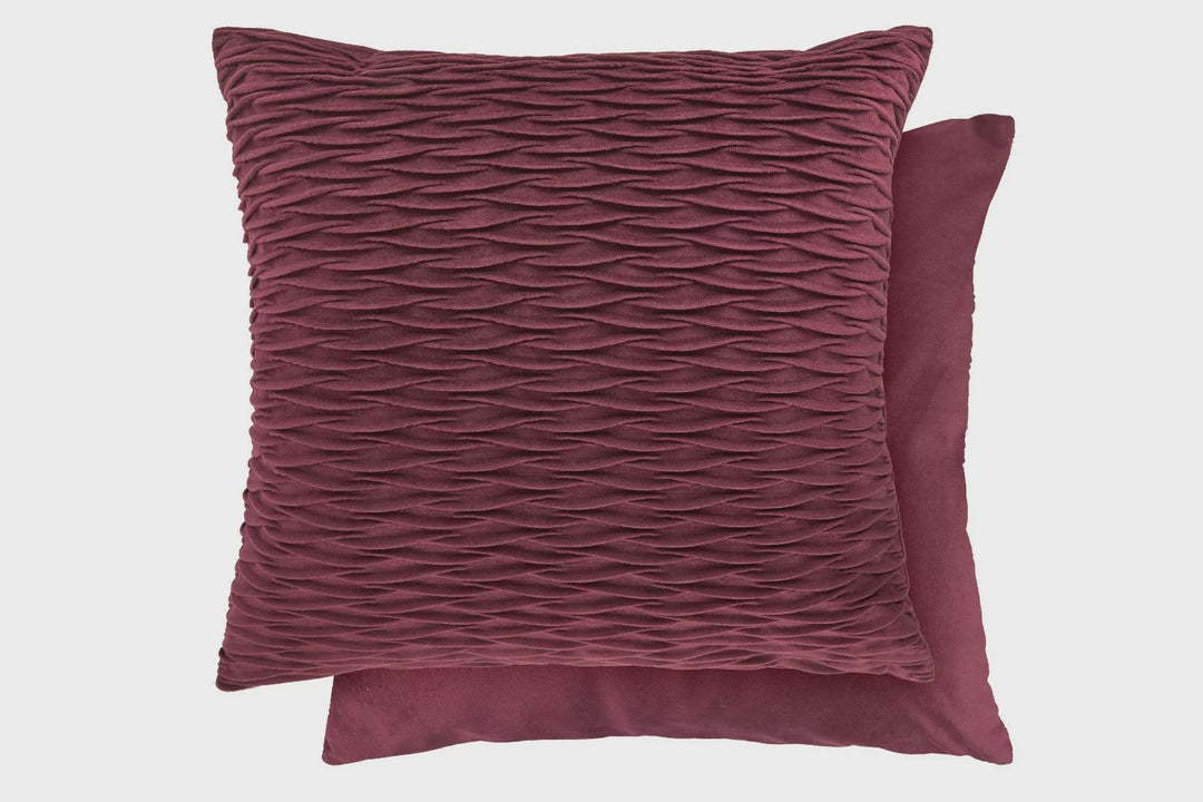 Henley Cushion With Pad 43cm x 43cm Burgundy 17in x 17in
