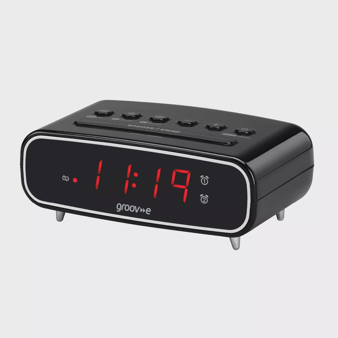 Rise Digital Alarm Clock with FM Radio LCD Display &amp; Dimmer