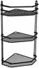 Satina Black Triple Corner Caddy