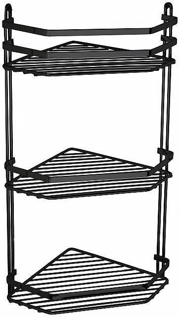 Satina Black Triple Corner Caddy