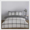 Harris Check Duvet Cover Set Single Grey Reversible