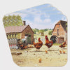Lesser & Pavey Set of 4 Coasters Cockerel & Hen