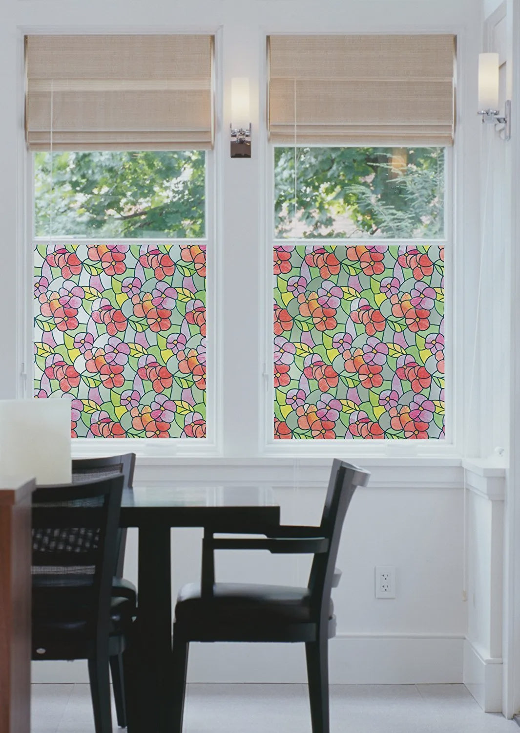 d-c-fix® Window Static Cling Film - Pansies Red 45cm x 1.5m 338-007