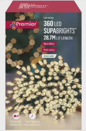 Premier 360 Multi-Action LED SupaBrights with Timer Warm White