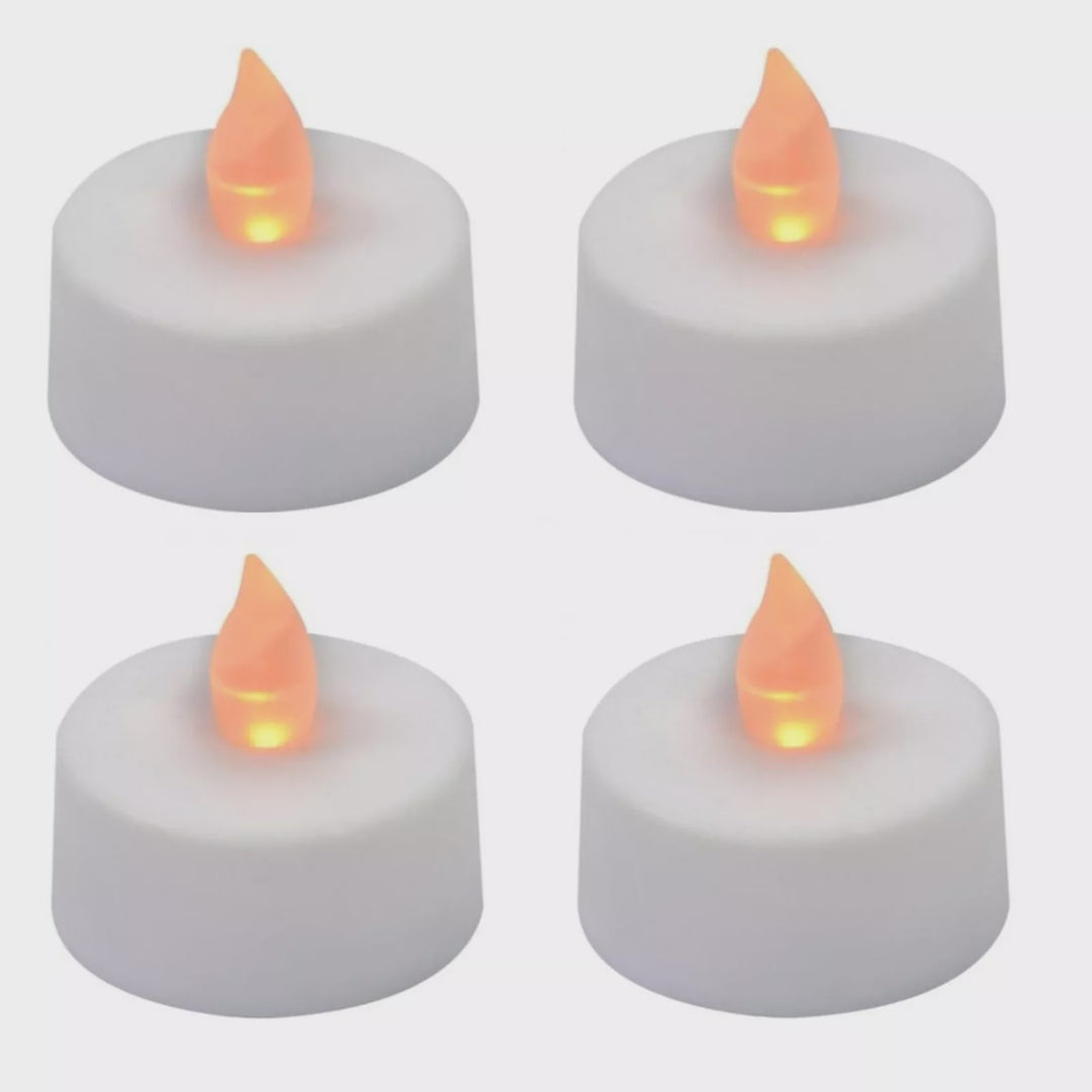 Grundig Set of 4 Battery Operated Flickering Tea Lights White