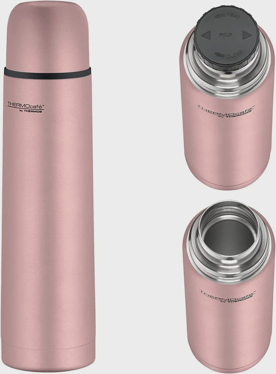 ThermoCafe Stainless Steel Flask 1L Rose Gold