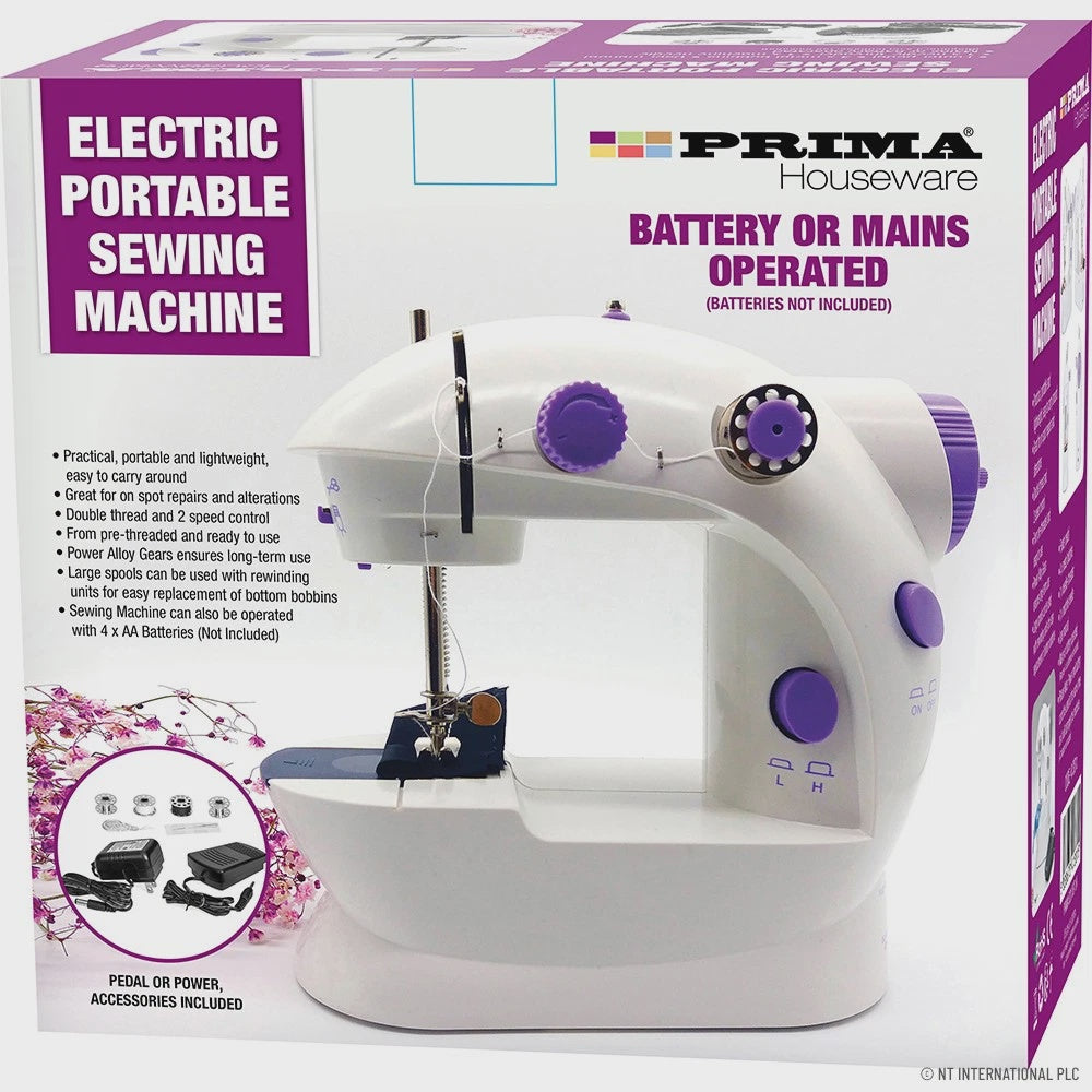 Prima Portable Electric Sewing Machine (Mains or Battery)