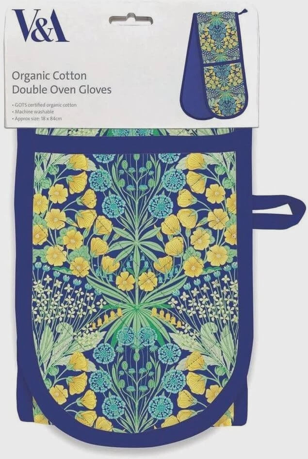 Museums & Galleries Double Oven Gloves Organic Cotton Mallow