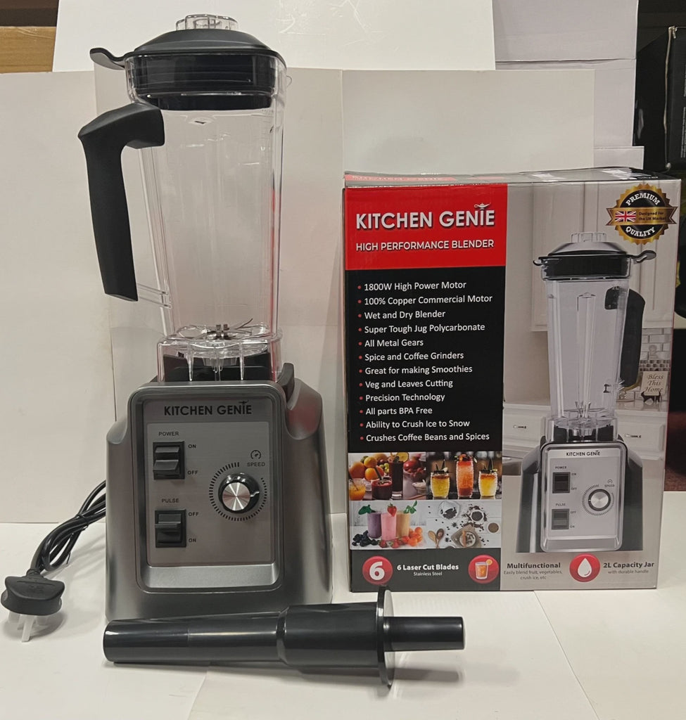 Kitchen Genie 1800W High Performance Blender 2L - Silver