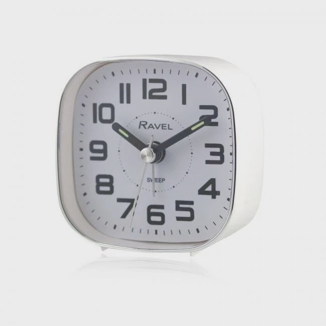 Ravel Petite Quartz Alarm Clock White