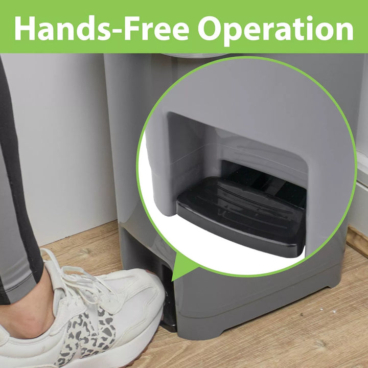 JVL Slim Pedal Bin 10L