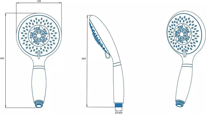 Croydex Contour Maxi Four Function Shower Handset