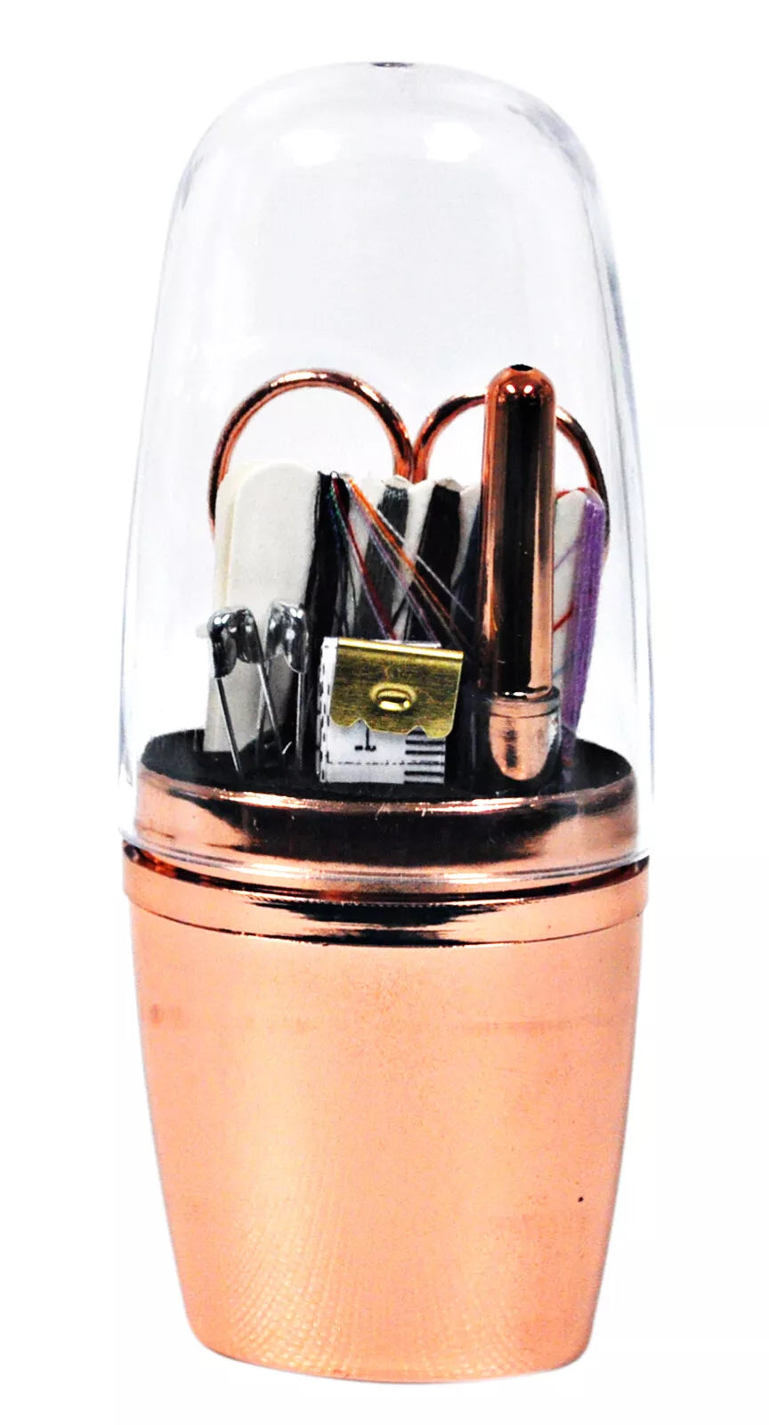 Sewing Kit with Bullet Case: Rose Gold