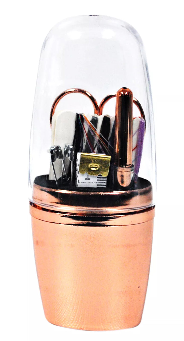 Sewing Kit with Bullet Case: Rose Gold