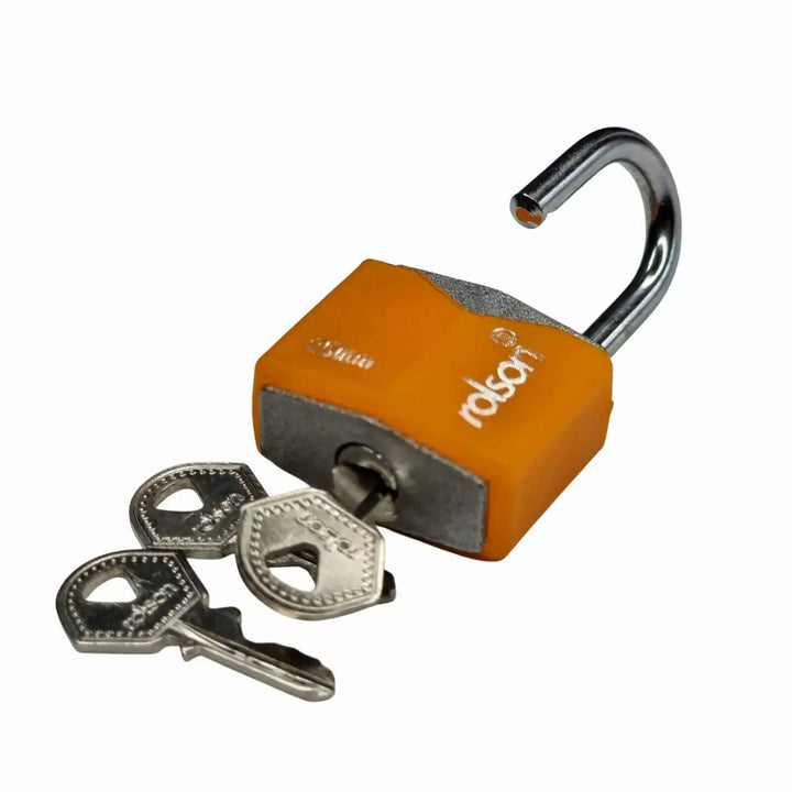 Rolson 25mm Iron Padlock with Plastic Cover