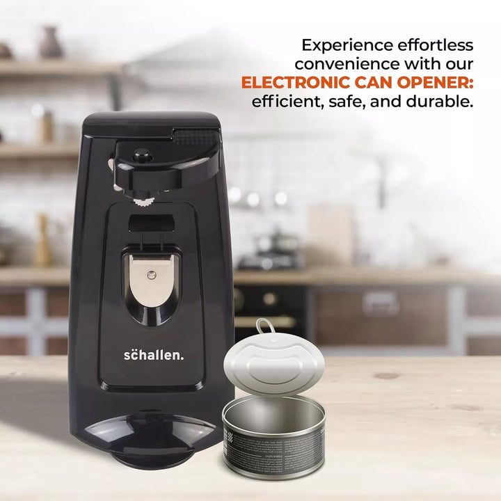 Tower 3-in-1 Electric Can Opener with Knife Sharpener & Bottle Opener, Black