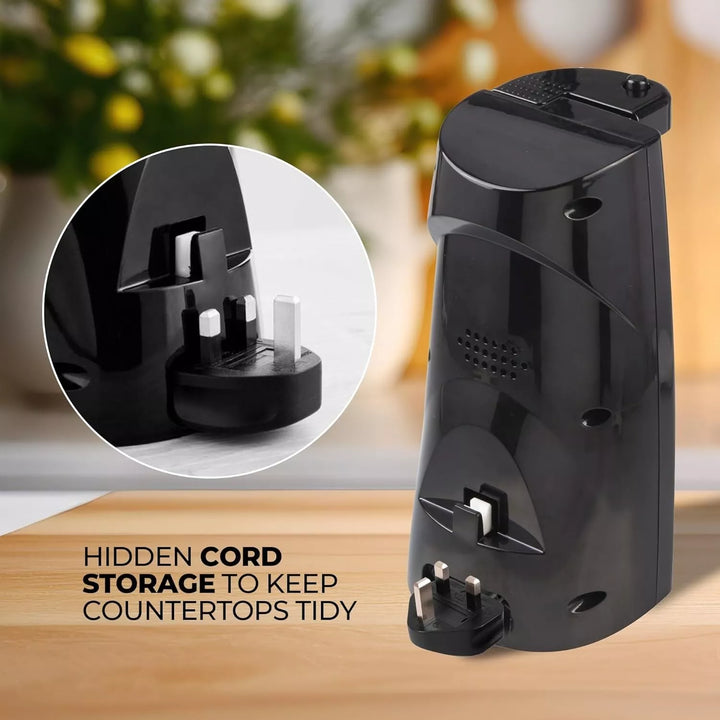 Tower 3-in-1 Electric Can Opener with Knife Sharpener & Bottle Opener, Black
