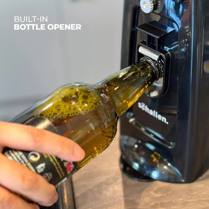 Tower 3-in-1 Electric Can Opener with Knife Sharpener & Bottle Opener, Black