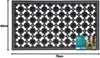 JVL Elipses Rubber Scraper Door Mat Circle Design 40x70cm