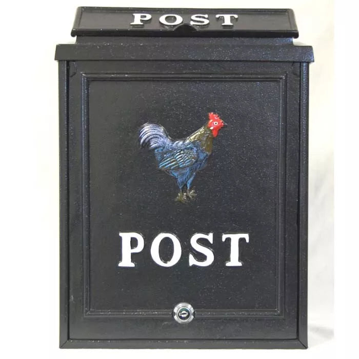 Arboria Wall Mounted Cast Iron Mailbox Cockerel Design