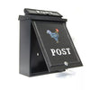 Arboria Wall Mounted Cast Iron Mailbox Cockerel Design