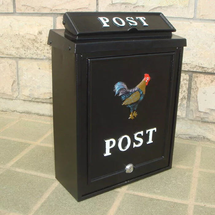 Arboria Wall Mounted Cast Iron Mailbox Cockerel Design