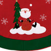 Premier Traditional Xmas Tree Skirt 90cm Red and Green Santa Design