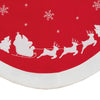 Premier Traditional Xmas Tree Skirt 90cm Red and White Santa with Sleigh Design