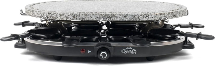 Giles & Posner Electric Stone Raclette Grill - Indoor Tabletop 8 Person