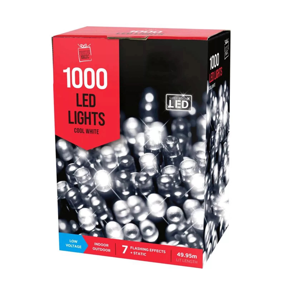 Festive Magic 1000 cool white LED lights