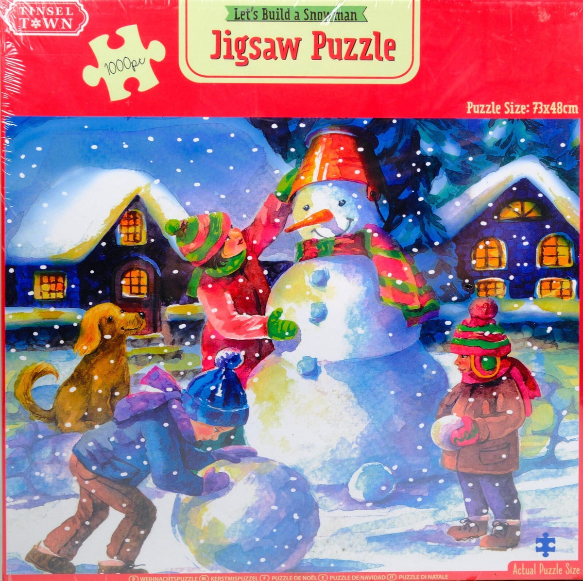 Tinsel Town Let's Build a Snowman 1000 piece jigsaw - box front