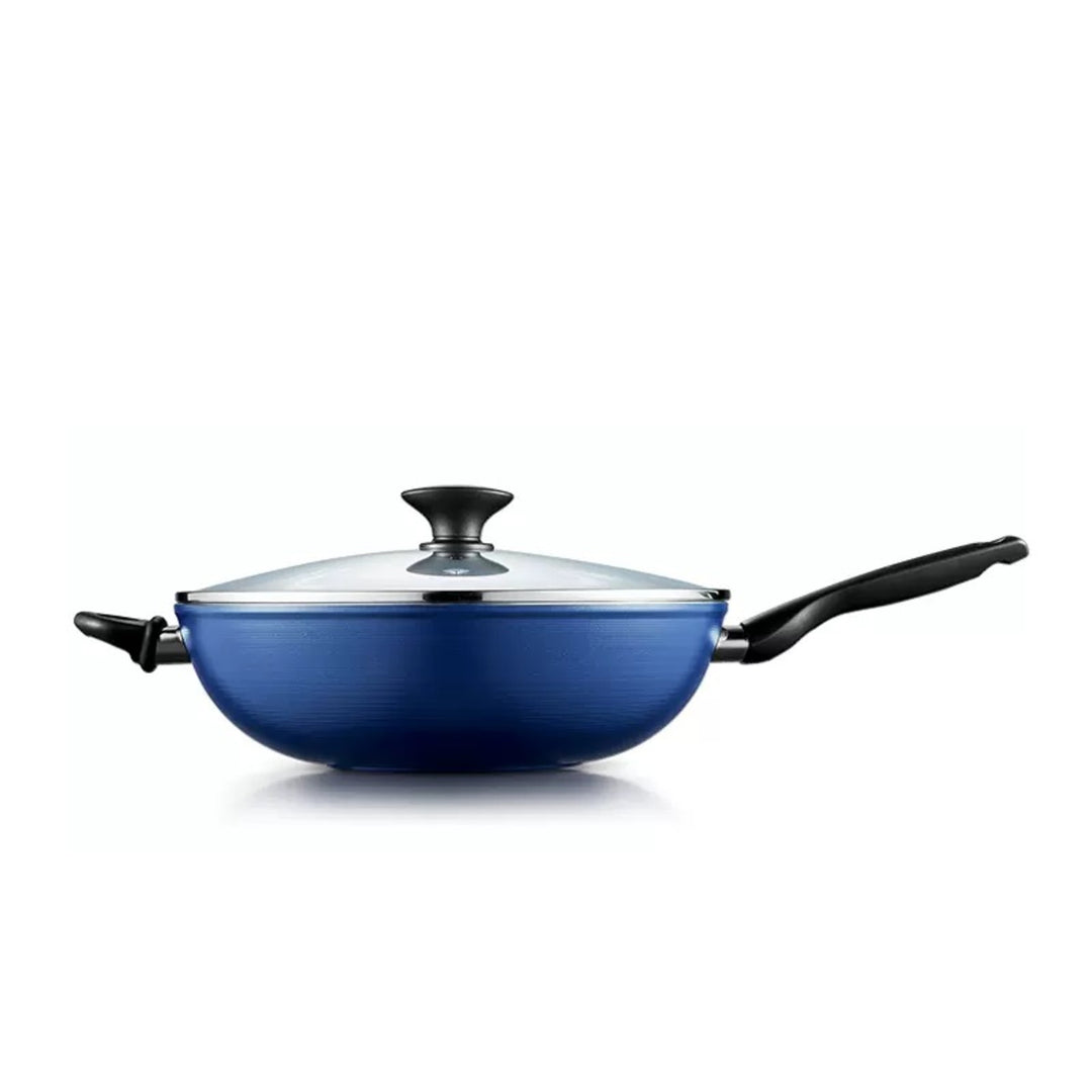 Blue Diamond 28 cm Wok With Glass