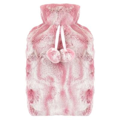 Super Soft 2L Two Tone Hot Water Bottle Pink