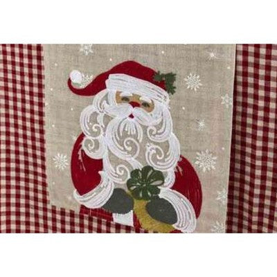 Walton &amp; Co Embroidered Father Christmas Runner