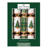 Harvey & Mason Christmas Crackers 10 Pack  Green White Tree and Wreath